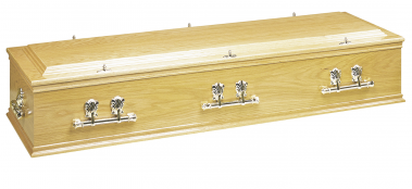 Veneered Oak Casket